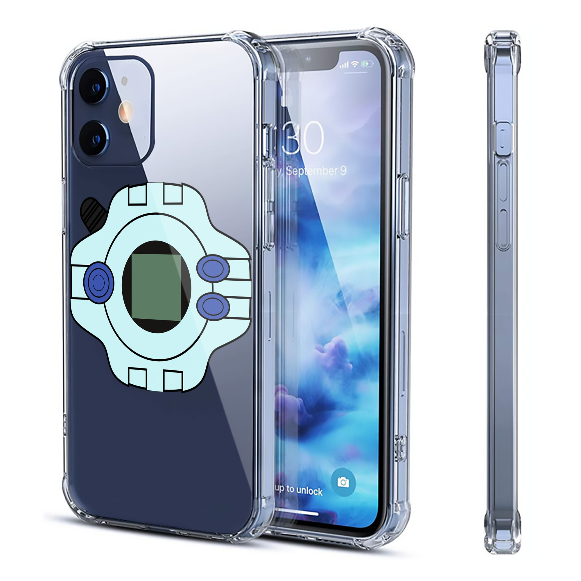 （画像用） Digimon デジタルモンスター/デジモン 【iPhone 12シリーズ対応】透明スマホケース（クリアソフトケース）